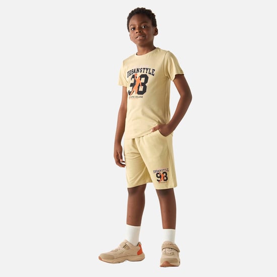 Juniors 3-Piece Printed T-shirt and Shorts Set