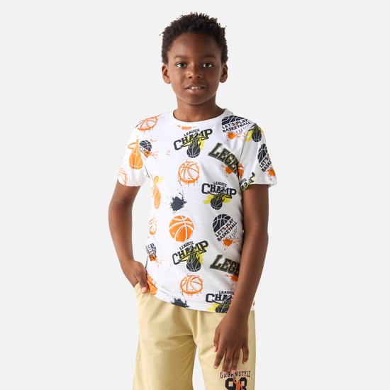 Juniors 3-Piece Printed T-shirt and Shorts Set