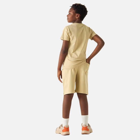 Juniors 3-Piece Printed T-shirt and Shorts Set