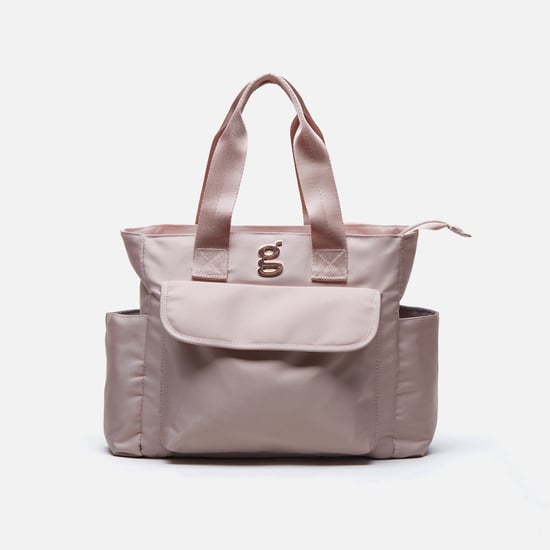 Giggles Diaper Bag with Logo Detail