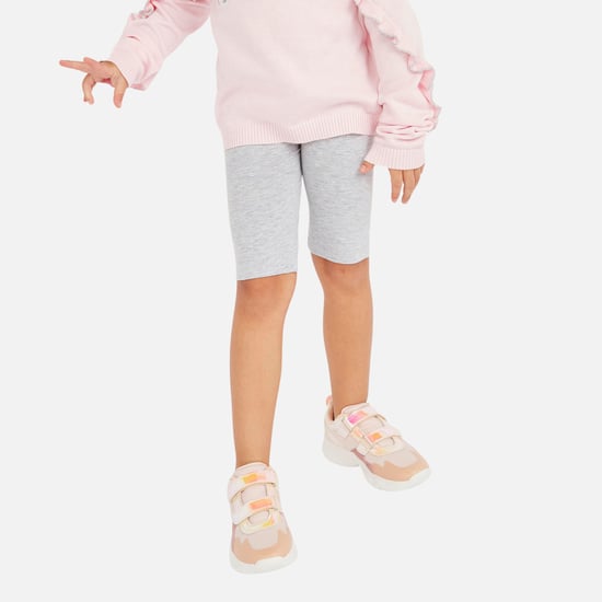 Juniors Solid Shorts with Elasticated Waistband