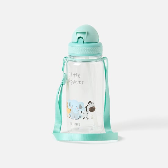 Juniors Animal Print Tritan Flip Straw Bottle - 350 ml
