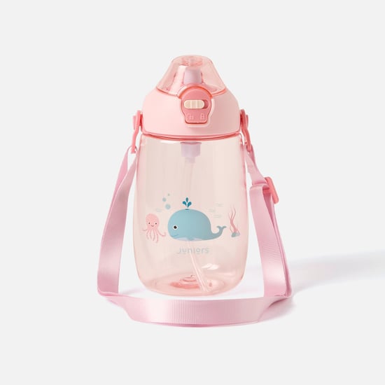 Juniors Tritan Whale Print No Spill Straw Water Bottle - 400 ml