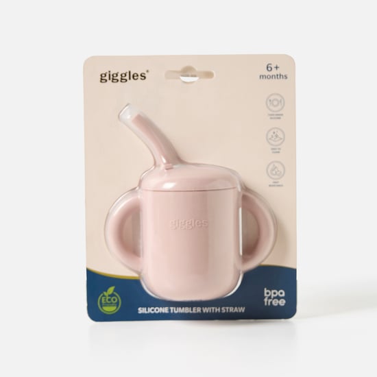 Giggles Solid Silicone Tumbler with Straw