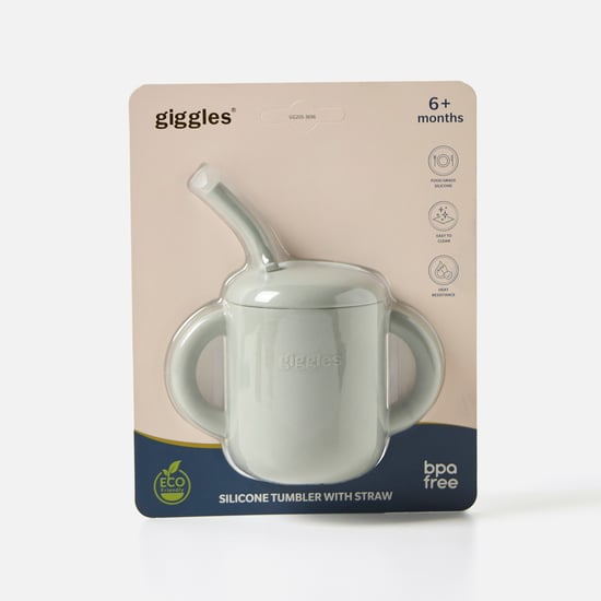 Giggles Solid Silicone Tumbler with Straw