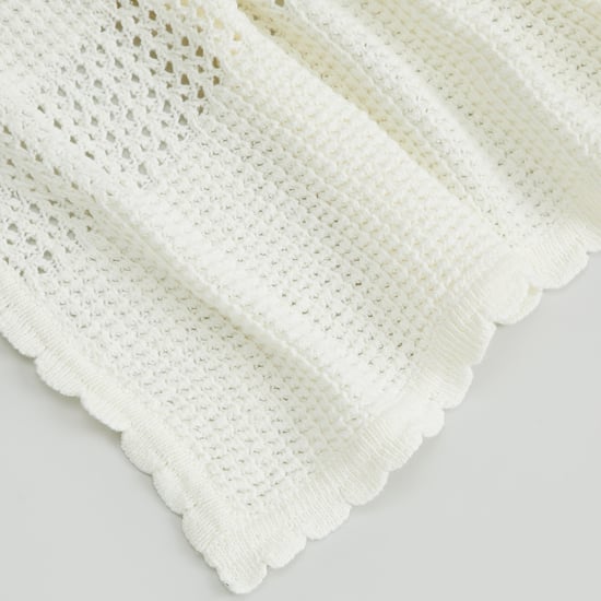 Juniors Knit Cellular Throw Blanket - 102x102 cm