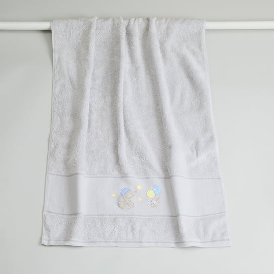 Juniors Elephant Embroidered Towel - 60x120 cm