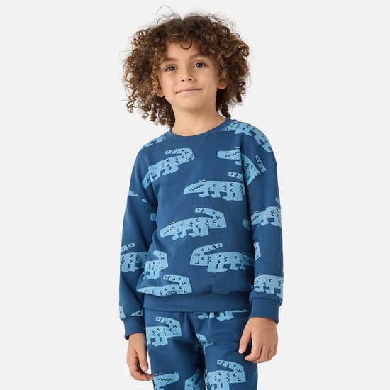 Juniors Crocodile Print T-shirt and Joggers Set