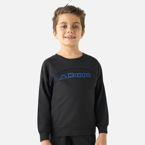 Kappa Logo Print Long Sleeves Sweatshirt and Joggers Set