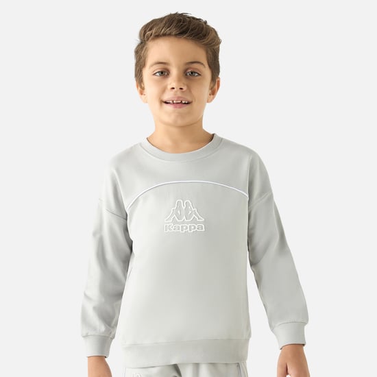 Kappa Logo Print Long Sleeves Sweatshirt and Joggers Set