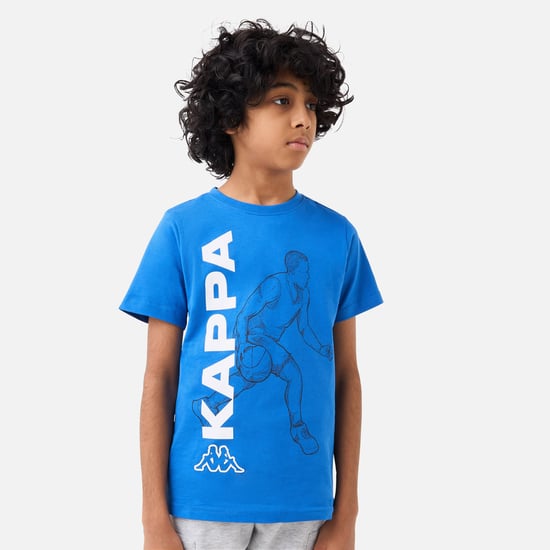 Kappa Printed T-shirt with Crew Neck and Short Sleeves