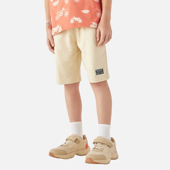 Juniors Solid Shorts with Pockets and Drawstring Closure