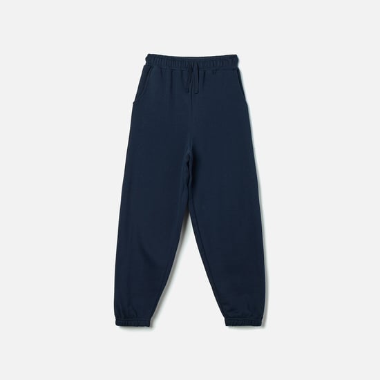 Juniors Solid Joggers with Drawstring Closure and Pockets