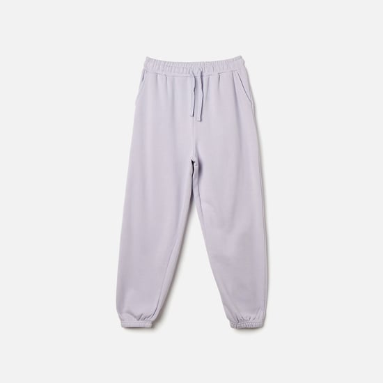 Juniors Solid Joggers with Drawstring Closure