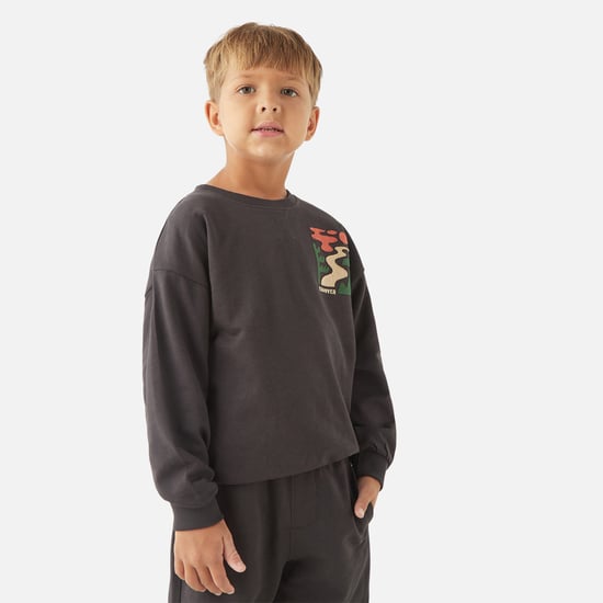 Juniors Graphic Applique Detail Sweatshirt and Elasticated Joggers Set