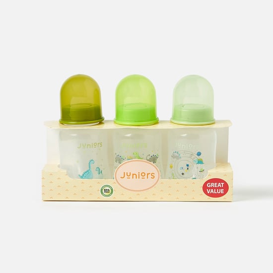 Juniors 3-Piece Dinosaur Print Feeding Bottle Set - 120 ml