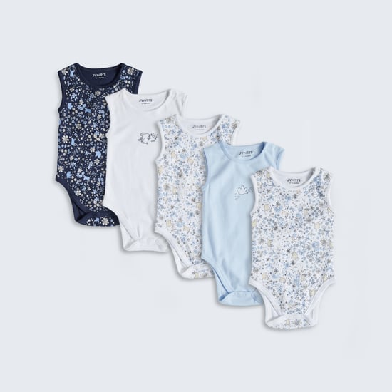 Juniors Floral Printed Bodysuit - Pack of 5