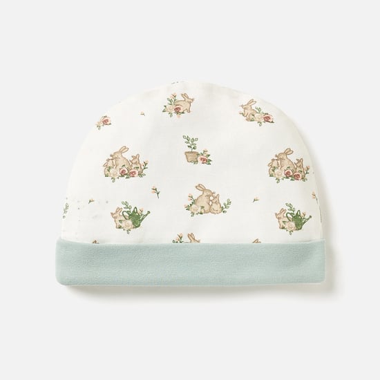 Juniors Bunny Print Beanie