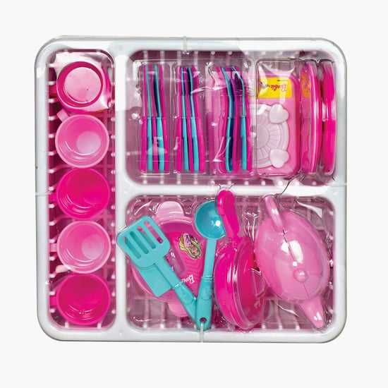Itoys Barbie Sweet Home Kitchen Set with Basket - 34 Pcs