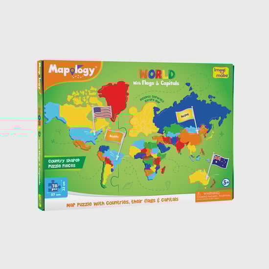 Imagimake Mapology World with Flags and Capitals