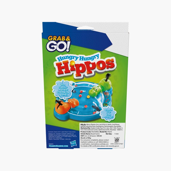Hasbro Gaming Hungry Hungry Hippos Grab And Go