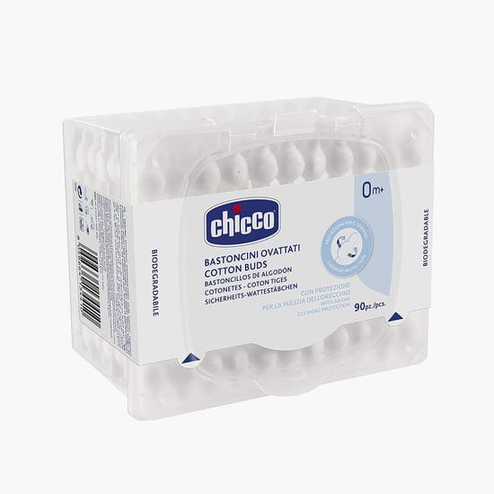 Chicco Cotton Buds with Eardrum Protection - 90Pcs