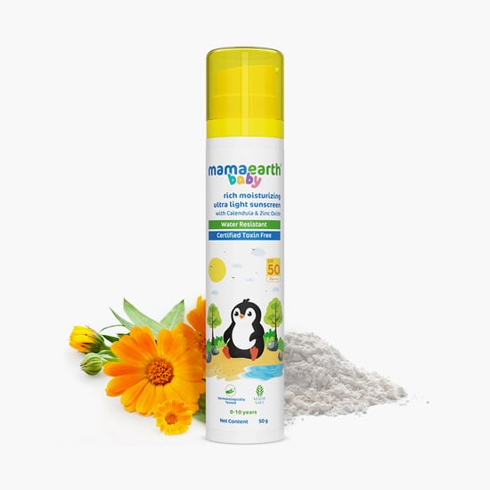 Mamaearth Baby Rich Moisturising Ultra Light Sunscreen - 50 g