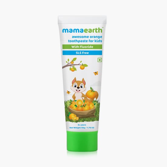 Mamaearth Awesome Orange Toothpaste for Kids with Fluoride - 50 g