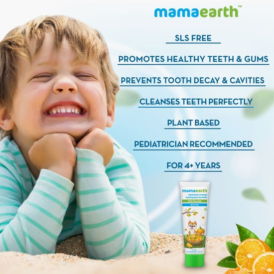 Mamaearth Awesome Orange Toothpaste for Kids with Fluoride - 50 g