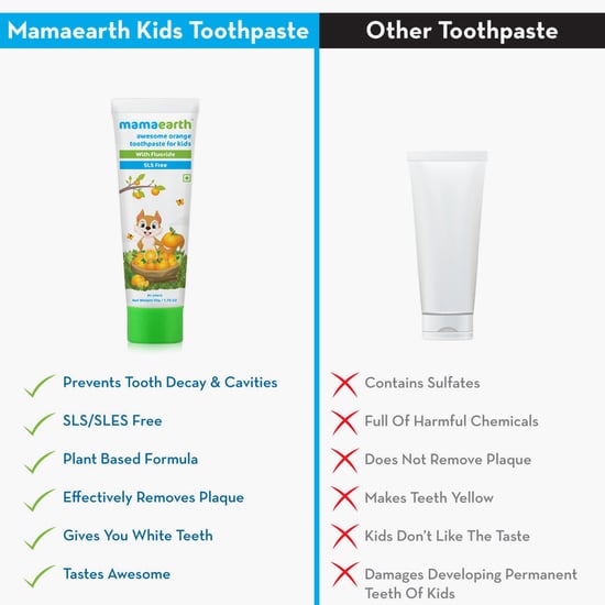 Mamaearth Awesome Orange Toothpaste for Kids with Fluoride - 50 g