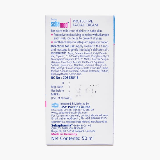 Sebamed Baby Protective Facial Cream - 50 ml