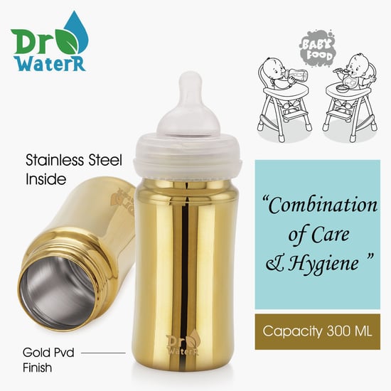 Dr.WaterR Stainless Steel Baby Feeding Bottle - 300 ml