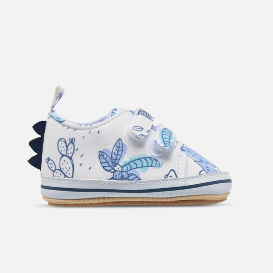 Juniors Dinosaur Print Booties with Velcro Strap