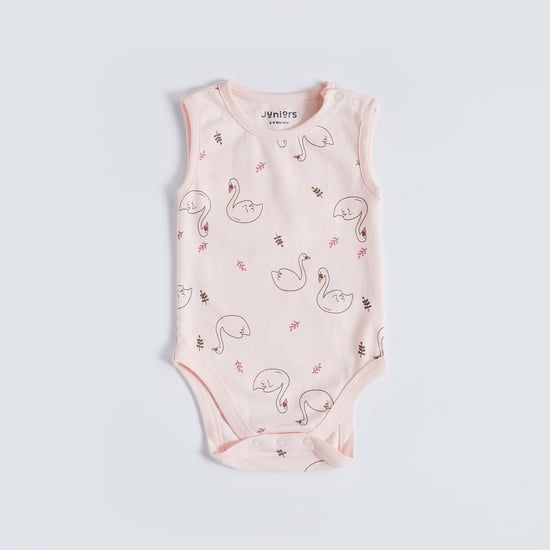 Juniors Printed Sleeveless Bodysuit - Set of 5