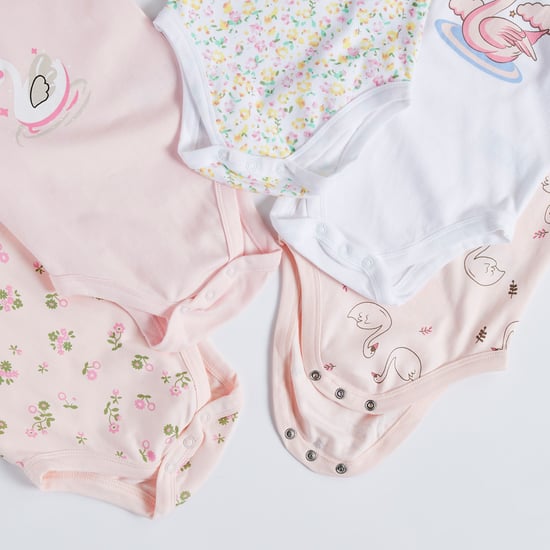 Juniors Printed Sleeveless Bodysuit - Set of 5