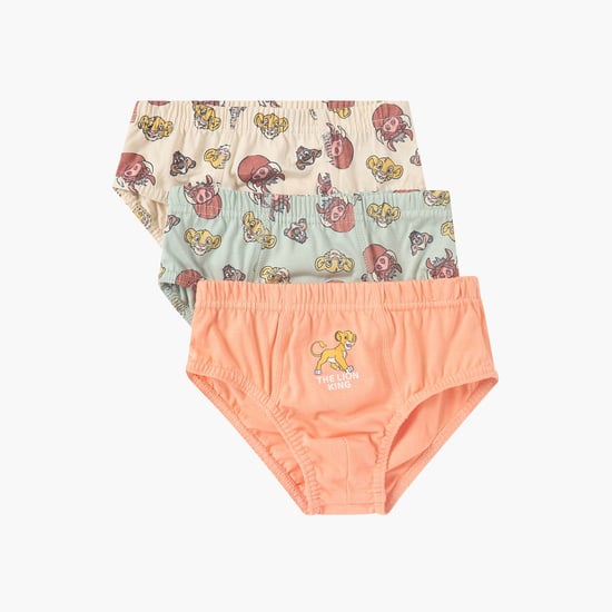 Juniors The Lion King Print Briefs - Pack of 3