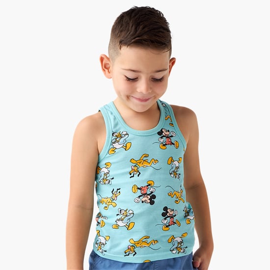 Juniors Mickey Mouse Print Sleeveless Vest - Set of 3