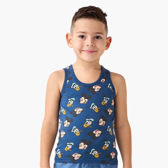 Juniors Mickey Mouse Print Sleeveless Vest - Set of 3