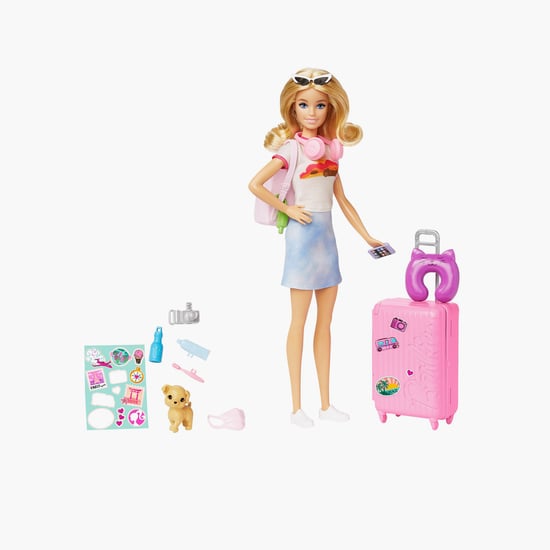 Mattel Barbie Malibu Travel Set Doll and Puppy