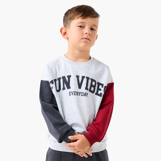 Juniors Colourblock Sweatshirt and Joggers Set