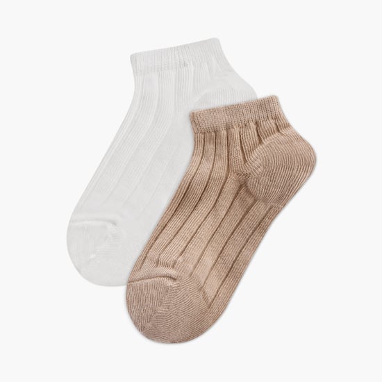 Juniors Ribbed Ankle Length Socks - Set of 2