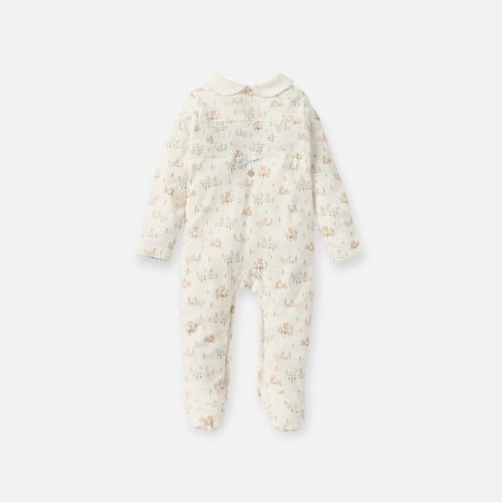 Giggles Printed Closed Feet Sleepsuit with Long Sleeves