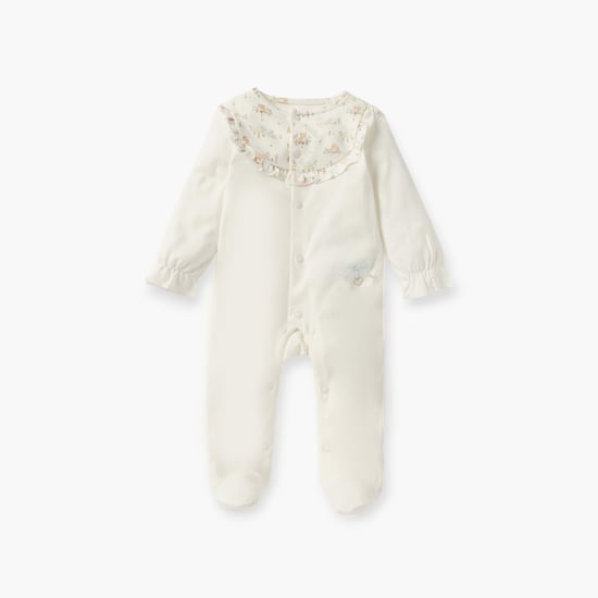 Giggles Printed Closed Feet Sleepsuit with Long Sleeves