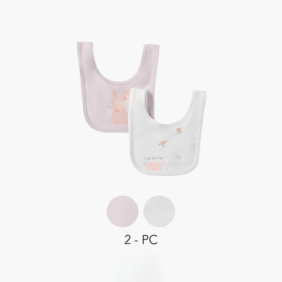 Juniors Printed Bib with Snap Button Closure - Set of 2