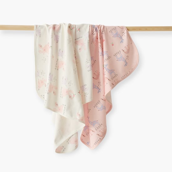 Juniors Printed Receiving Blanket - Set of 2