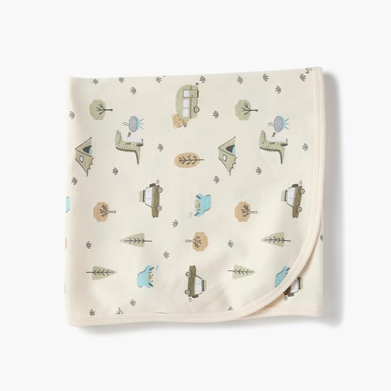 Juniors Graphic Print Receiving Blanket - 70x70 cm