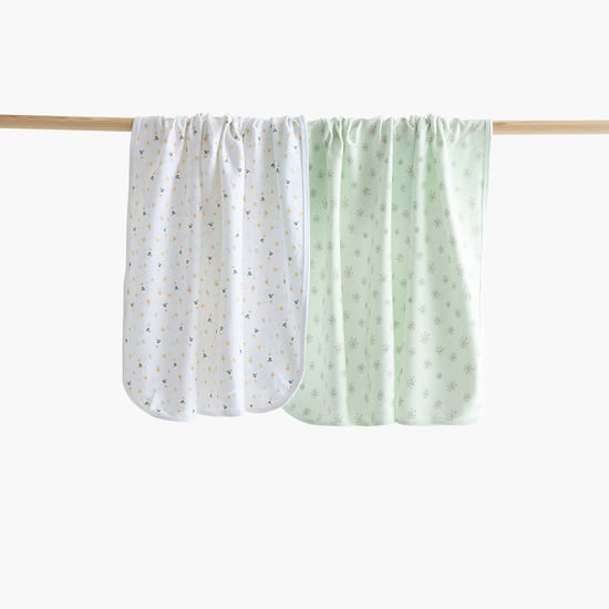 Juniors Printed Receiving Blanket - Set of 2 - 70x70 cm