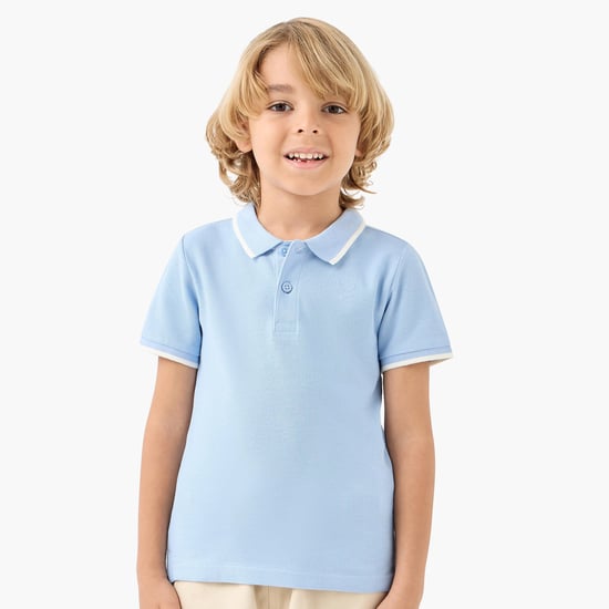 Alves Short Sleeve Polo Junior-Ashley Blue