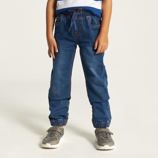 Juniors Boys' Regular Fit Jeans with Drawstring Closure
