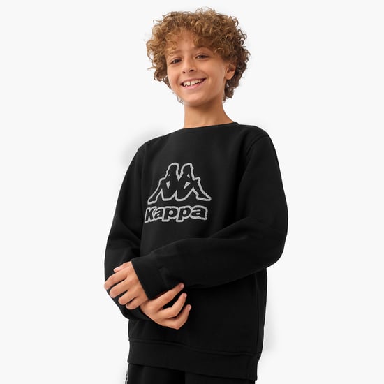 Kappa Printed Sweatshirt with Long Sleeves